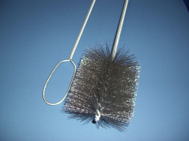Rundbürste mit Stahldrahtbesatz Durchmesser 100/1000 mm mit gedrehtem Stiel aus Stahldraht Rundbürste mit Stahldrahtbesatz Durchmesser 100/1000 mm mit gedrehtem Stiel aus Stahldraht