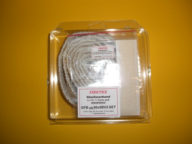 FIRETEX Glasfaserband, GFB-skl-50x5-BV2-Set, selbstklebend, 50x5 mm, Länge 2 m + Abklebeband, FIRETEX Glasfaserband, GFB-skl-50x5-BV2-Set, selbstklebend, 50x5 mm, Länge 2 m + Abklebeband,