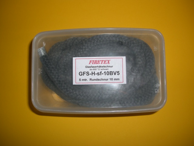 FIRETEX Ofentrdichtschnur schwarz,  10 mm/ 5 m Lnge  GFS-H-sf-10B5