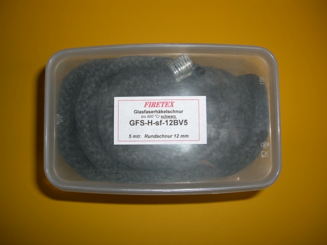 FIRETEX Ofentrdichtschnur schwarz,  12 mm/ 5 m Lnge  GFS-H-sf-12B5